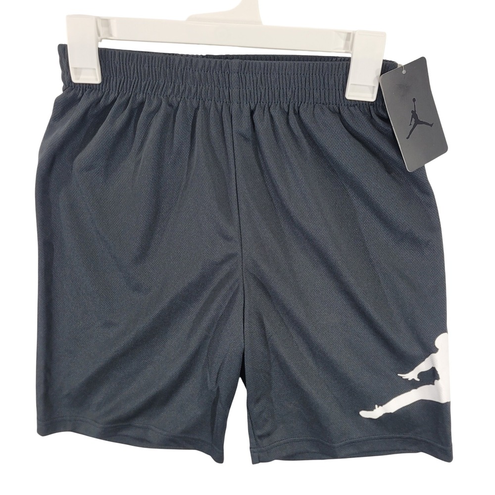 Jordan Boys Jumpman Mesh Athletic Shorts Black White 957371-023 Large L